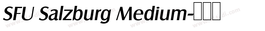 SFU Salzburg Medium字体转换